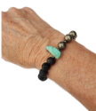 gemstone aromatherapy bracelet on wrist