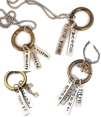 Assortment of word necklace ideas