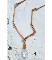  Swarovski crystal bar link necklace on distressed white 